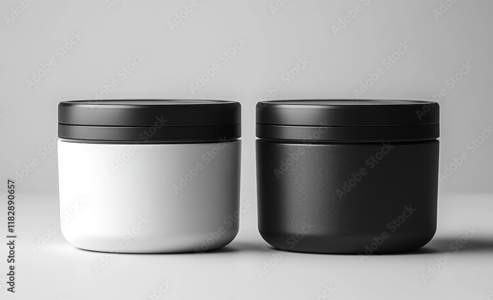 Minimalist Black and White Food Container Mockup with Aluminium Foil Design Minimalist Black and White Food Container Mockup with Aluminium Foil Design
