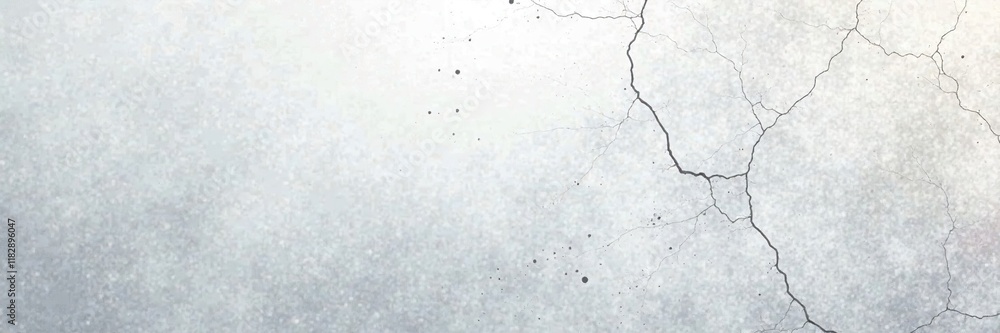 Fototapeta premium Silver surface with small white cracks and splashes on a light gray background, subtle texture, grunge, texture effects, understated