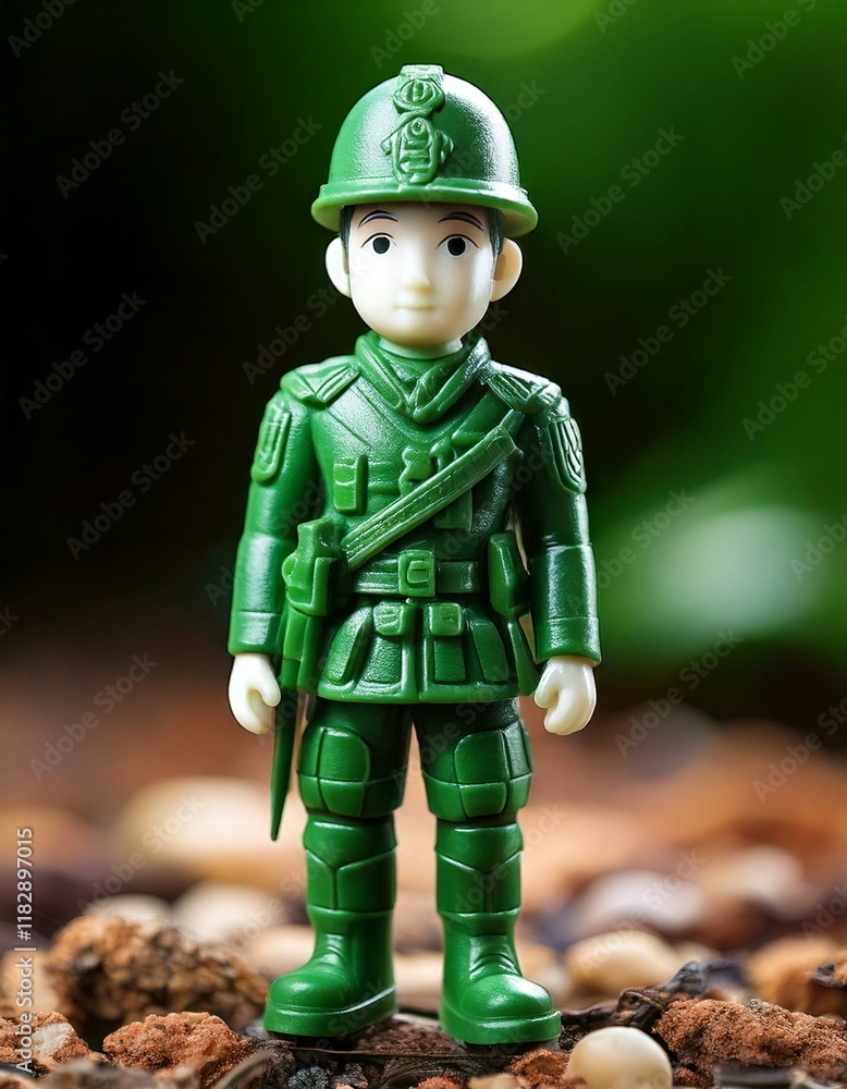 green plastic toy soldier