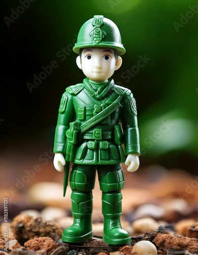 Obraz na płótnie green plastic toy soldier w salonie