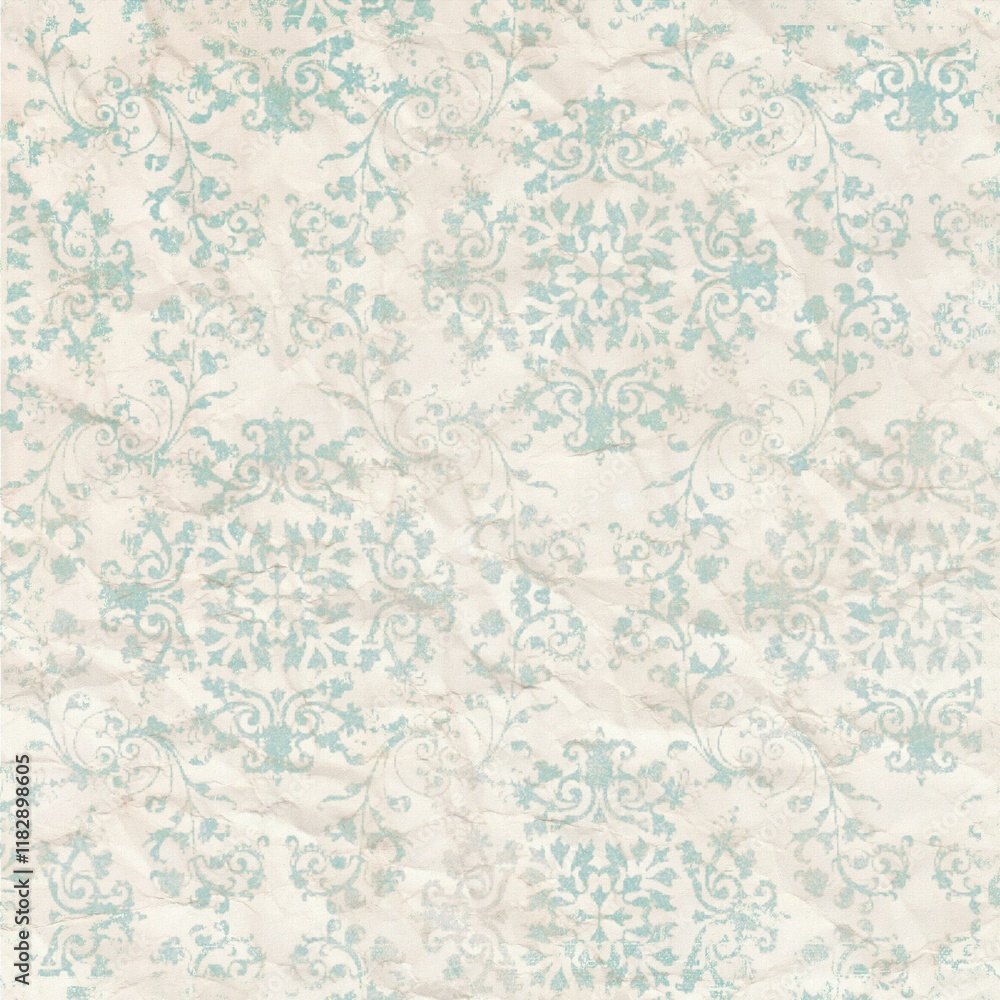 Background paper or fabric, with floral damask and baroque, seamless ornamental pattern Background paper or fabric, with floral damask and baroque, seamless ornamental pattern
