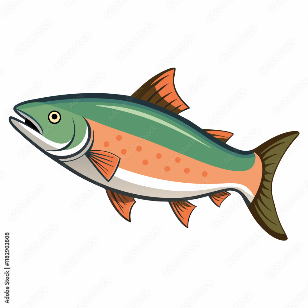 Fototapeta premium Colorful graphics of a Fish - Vector Illustration