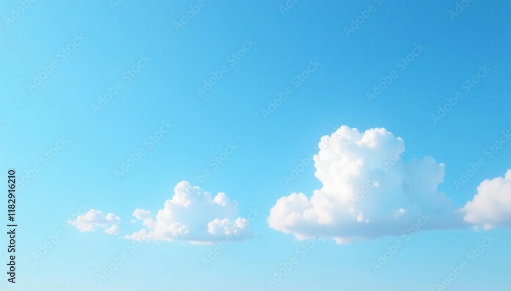 Light blue sky with a few scattered cirrus clouds looking like cotton balls, sky, gentle, light Light blue sky with a few scattered cirrus clouds looking like cotton balls, sky, gentle, light