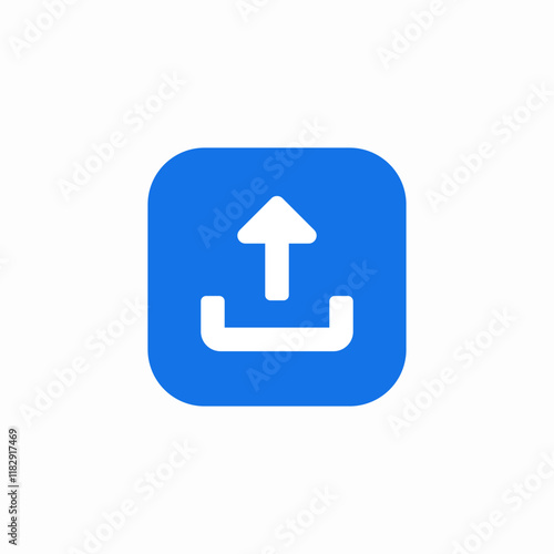 upload file icon sign vector photo