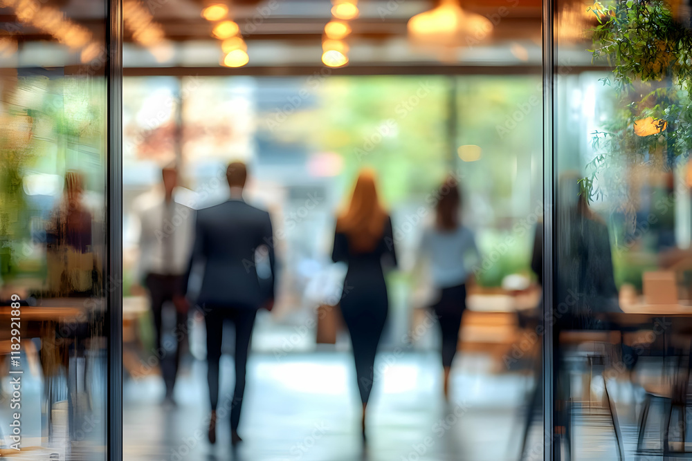 Blurred Photo of Professionals Walking Through a Modern Office Building During the Daytime Blurred Photo of Professionals Walking Through a Modern Office Building During the Daytime