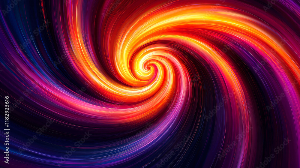 Obraz premium Abstract Swirling Vortex: Vibrant Colors and Dynamic Motion