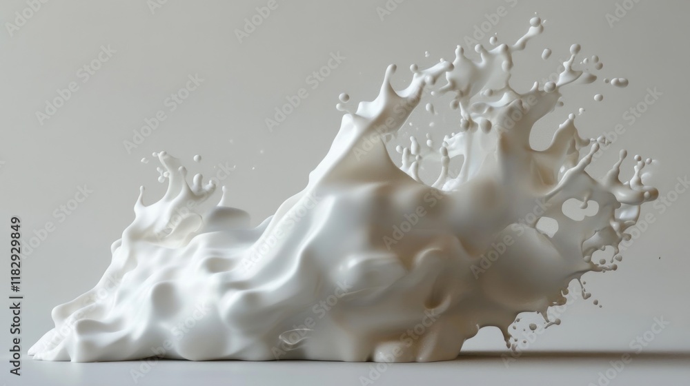 Abstract white liquid splash. Abstract white liquid splash.