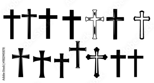 vector set Religious CROSS BUNDLE, Jesus Cross, Old Rugged Cross , Christian ,Cross , Religious , Cross ClipArt, Crosses, Catholic Cross, Silhouette Cross, Faith Cross