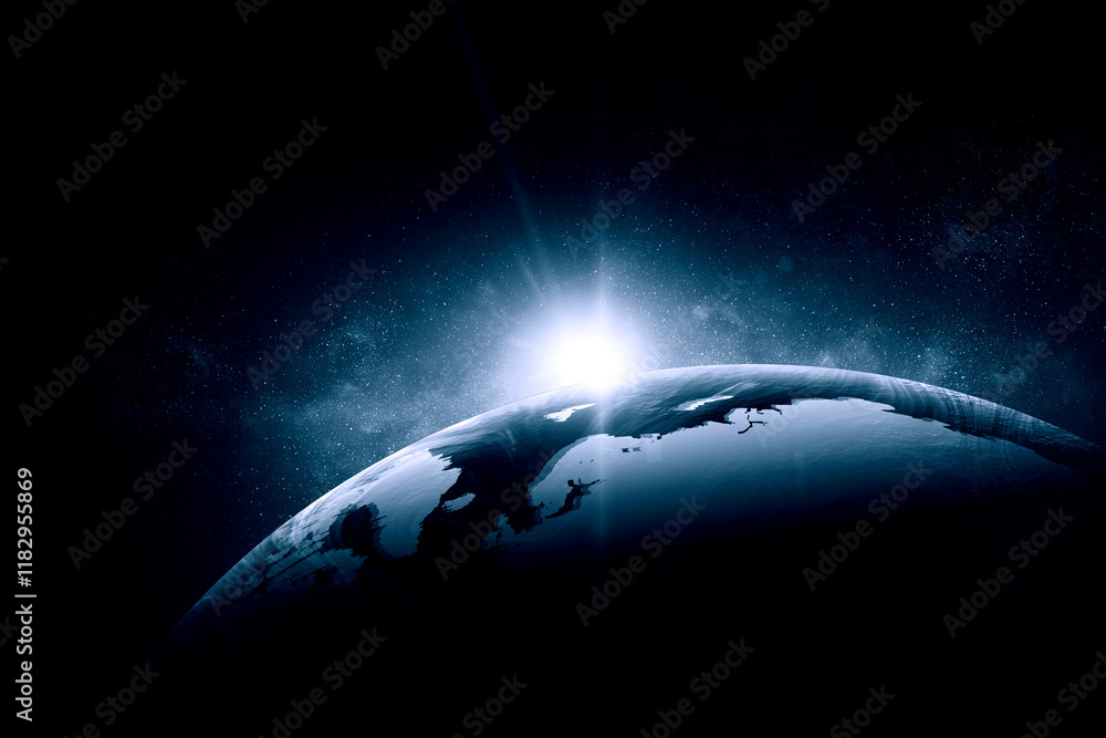 Global technologies concept. Elements of the image furnished by NASA
