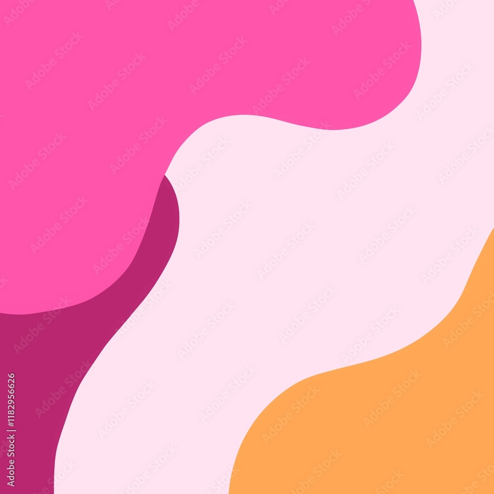 Aesthetic abstract background with pink and yellow waves. Suitable for social media templates Aesthetic abstract background with pink and yellow waves. Suitable for social media templates