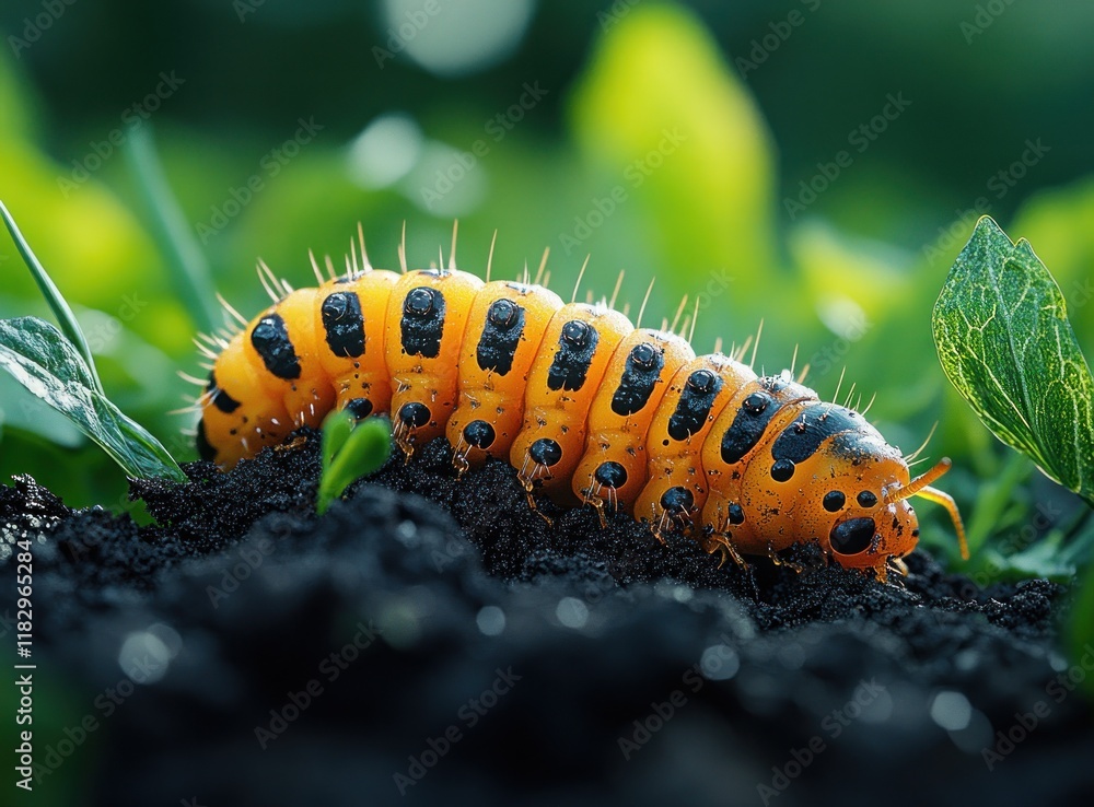 Chinch Larvae Under Soil Damaging Grass Roots Causing Brown Patch Disease in Turf and Healthy Lawn Issues in Gardening and Landscaping Chinch Larvae Under Soil Damaging Grass Roots Causing Brown Patch Disease in Turf and Healthy Lawn Issues in Gardening and Landscaping