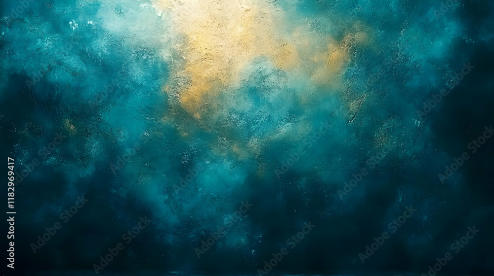 Abstract Background with Teal and Yellow Hues