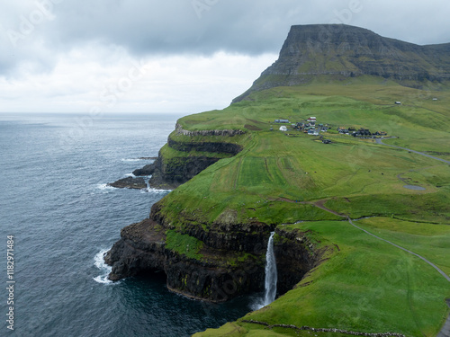 Mulafossur Waterfall - Faroe Islands photo