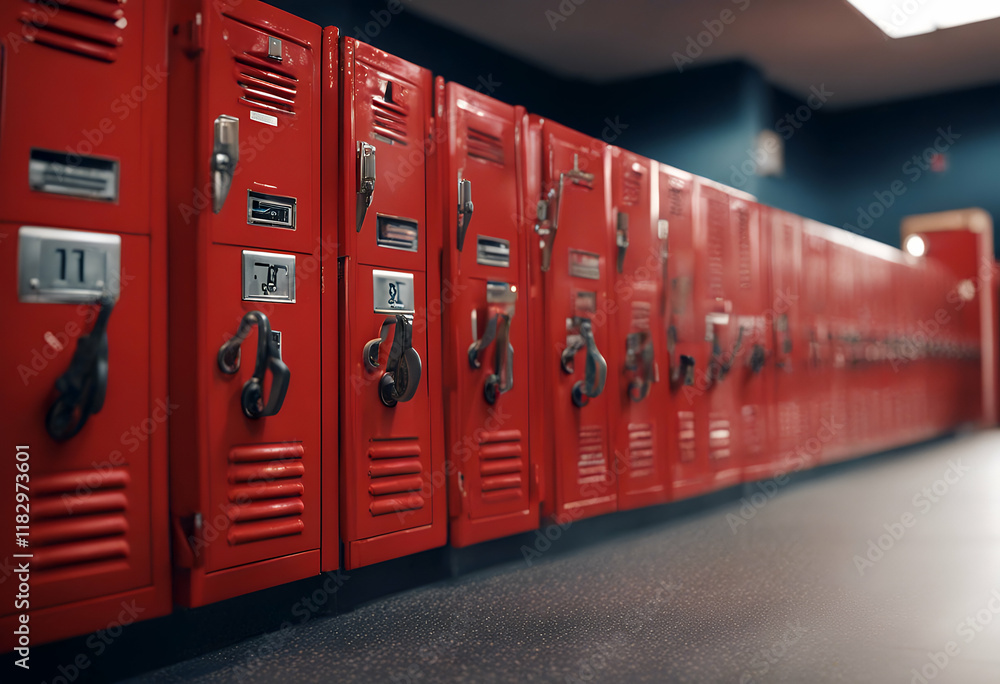 close red gym locker room safety row school background safe door hallway security metal storage high equipment furniture closed close red gym locker room safety row school background safe door hallway security metal storage high equipment furniture closed