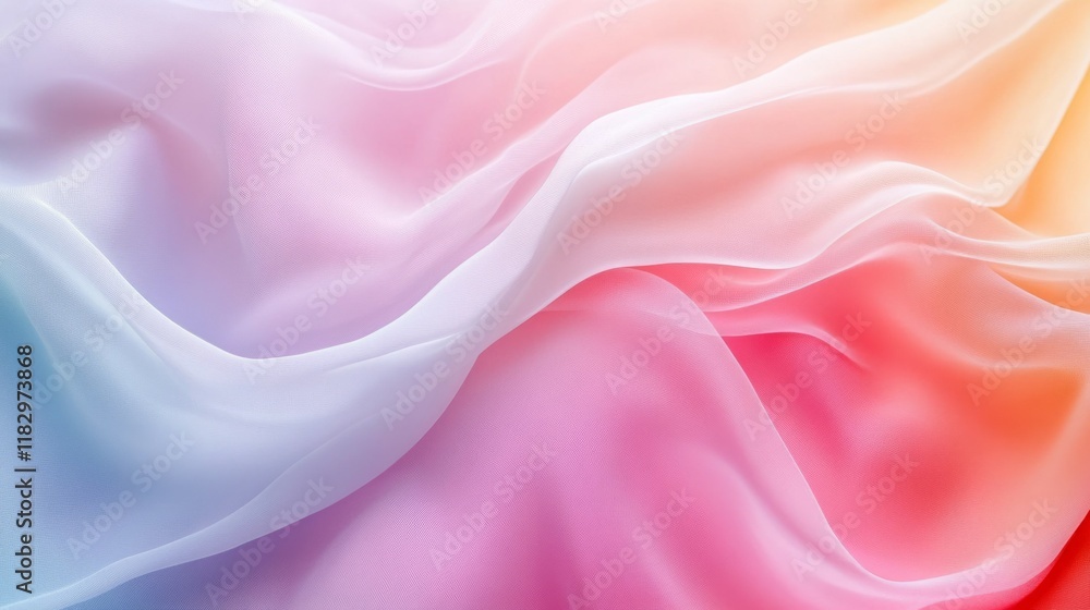 Soft pastel fabric in gentle folds. Dreamy colors and textures. Soft pastel fabric in gentle folds. Dreamy colors and textures.