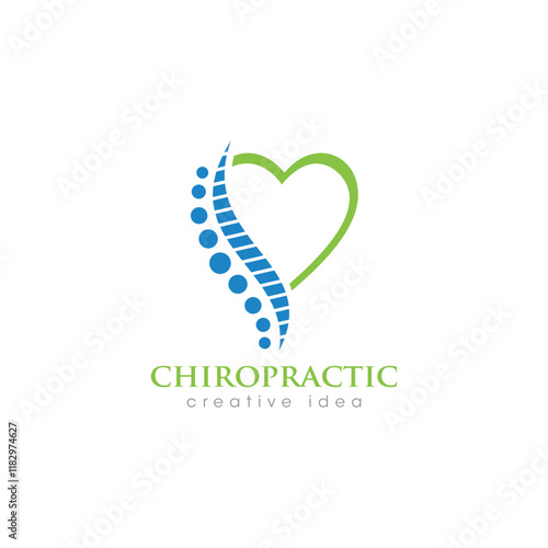Creative Chiropractic Concept Logo Design Template