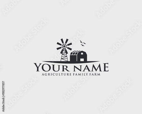 Vintage farm logo
