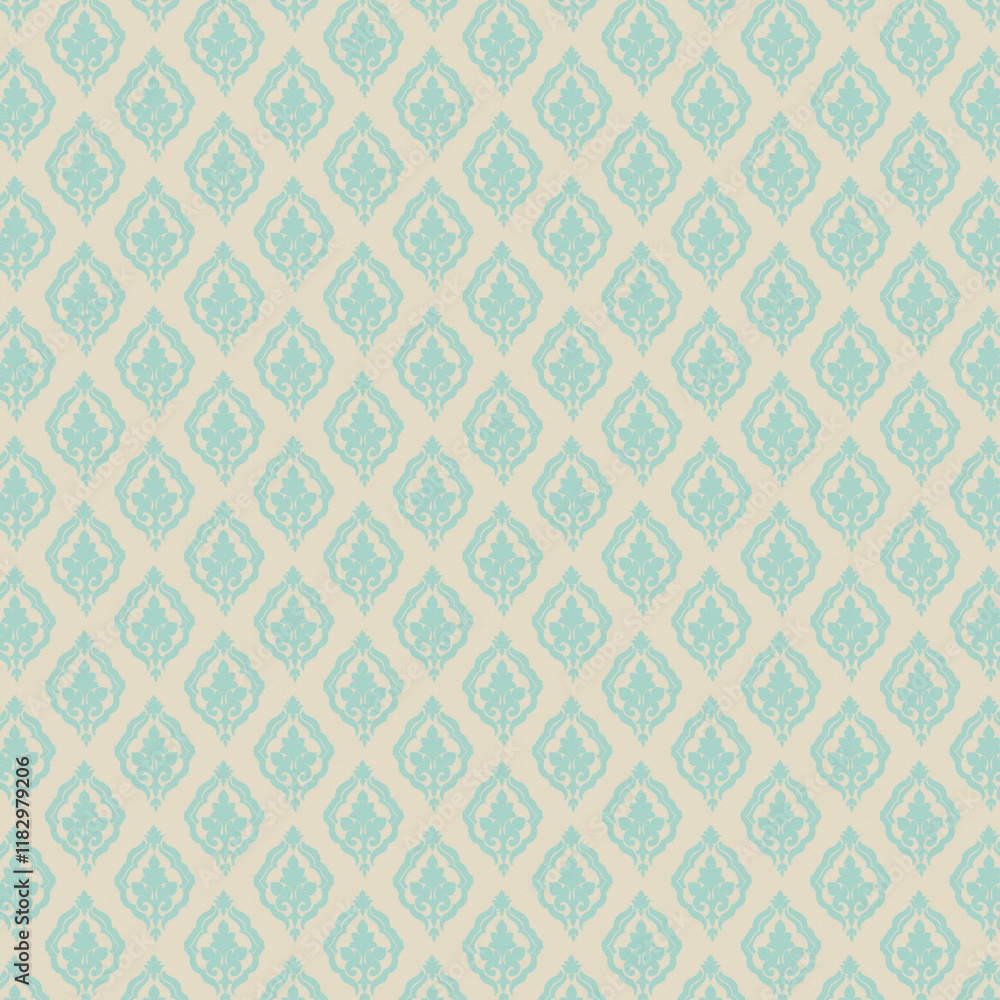 Background paper or fabric, with floral damask and baroque, seamless ornamental pattern Background paper or fabric, with floral damask and baroque, seamless ornamental pattern