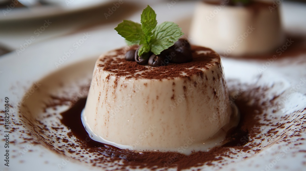 Rich coffee-flavored panna cotta with a touch of espresso Rich coffee-flavored panna cotta with a touch of espresso