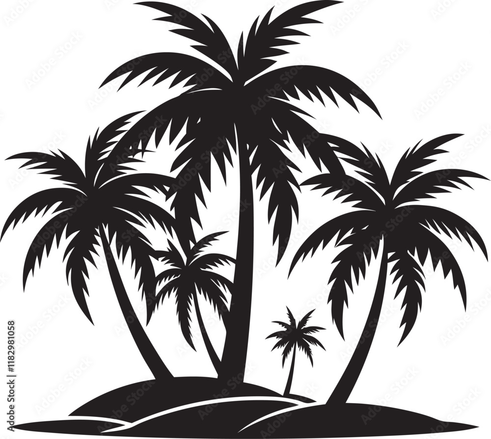 Fototapeta premium Tropical Palm Tree Silhouette