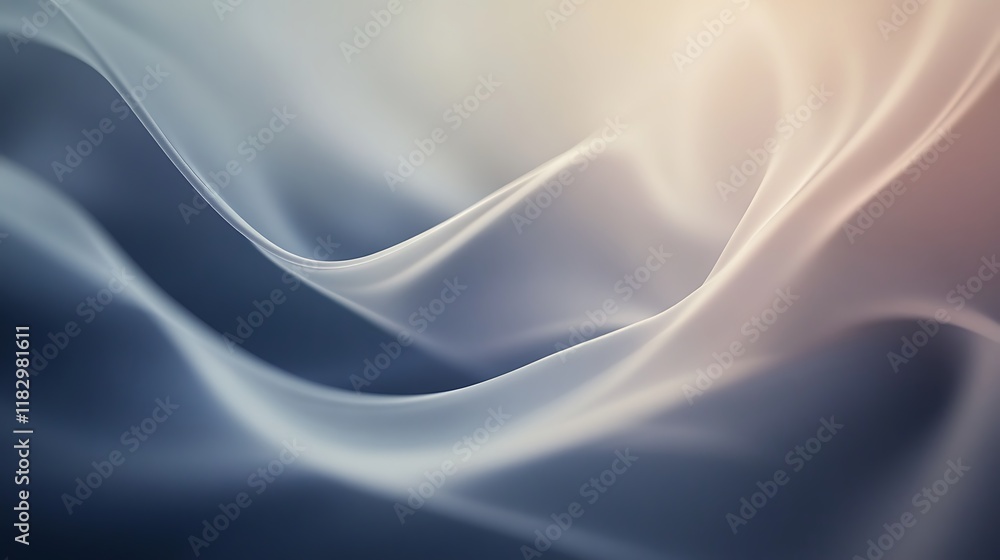 Obraz premium Abstract Draped Fabric Showing Soft Gradients Of Color
