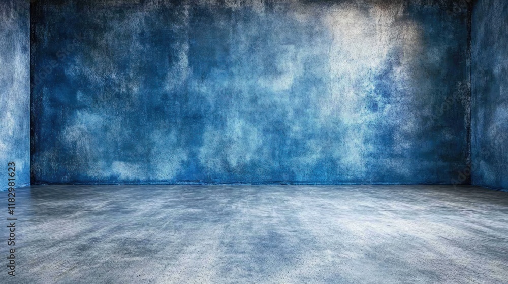 Serene Blue Room: A Textured Interior Space Serene Blue Room: A Textured Interior Space
