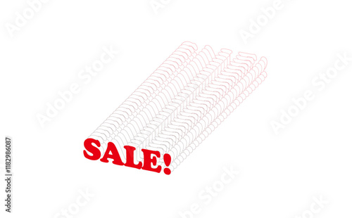 SALE（セール）をアピールする、3Dのグラフィック素材
