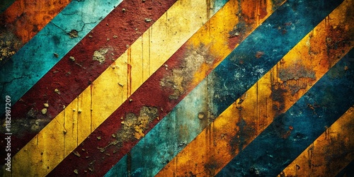 Wallpaper Mural Grunge Hazard Stripes Texture: Minimalist Industrial Background Torontodigital.ca
