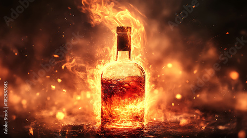 A liquor bottle that looks like a fireball  photo