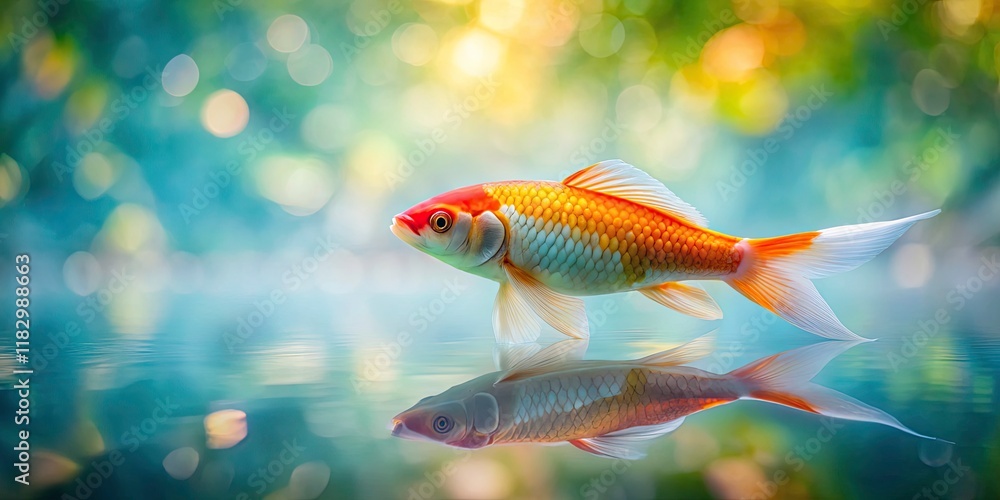 Minimalist Koi Fish Background: Serene Pond, Abstract Aquatic Art, Simple Japanese Carp Wallpaper Minimalist Koi Fish Background: Serene Pond, Abstract Aquatic Art, Simple Japanese Carp Wallpaper
