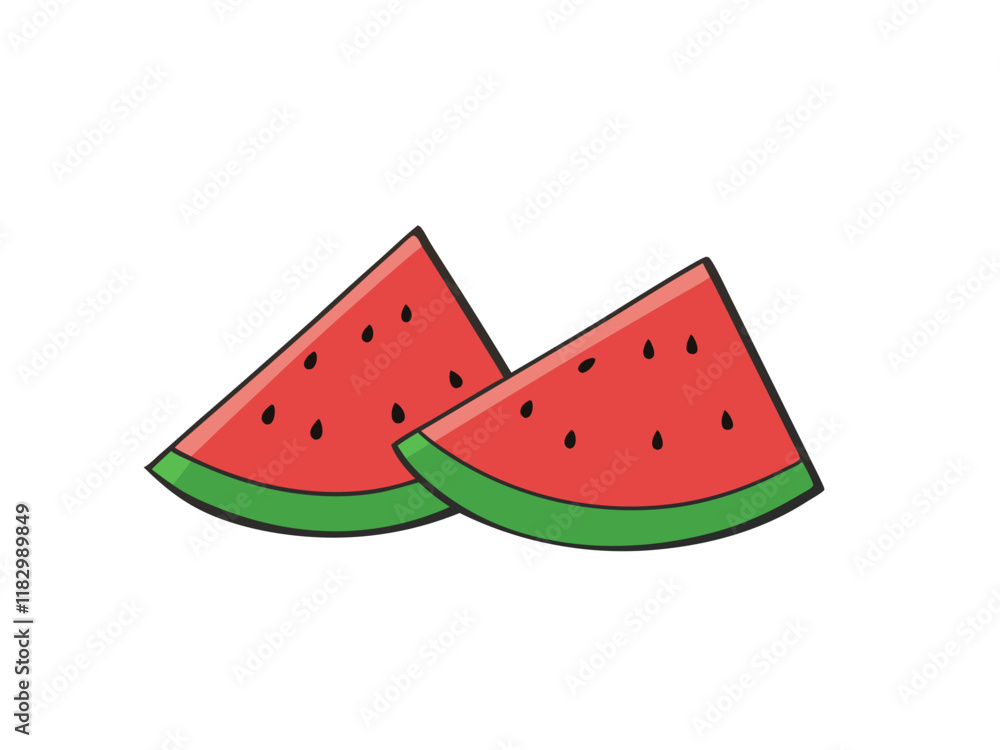 Sweet Watermelon Slices Summer Fruit, Red, Juicy, Refreshing, Delicious Sweet Watermelon Slices Summer Fruit, Red, Juicy, Refreshing, Delicious