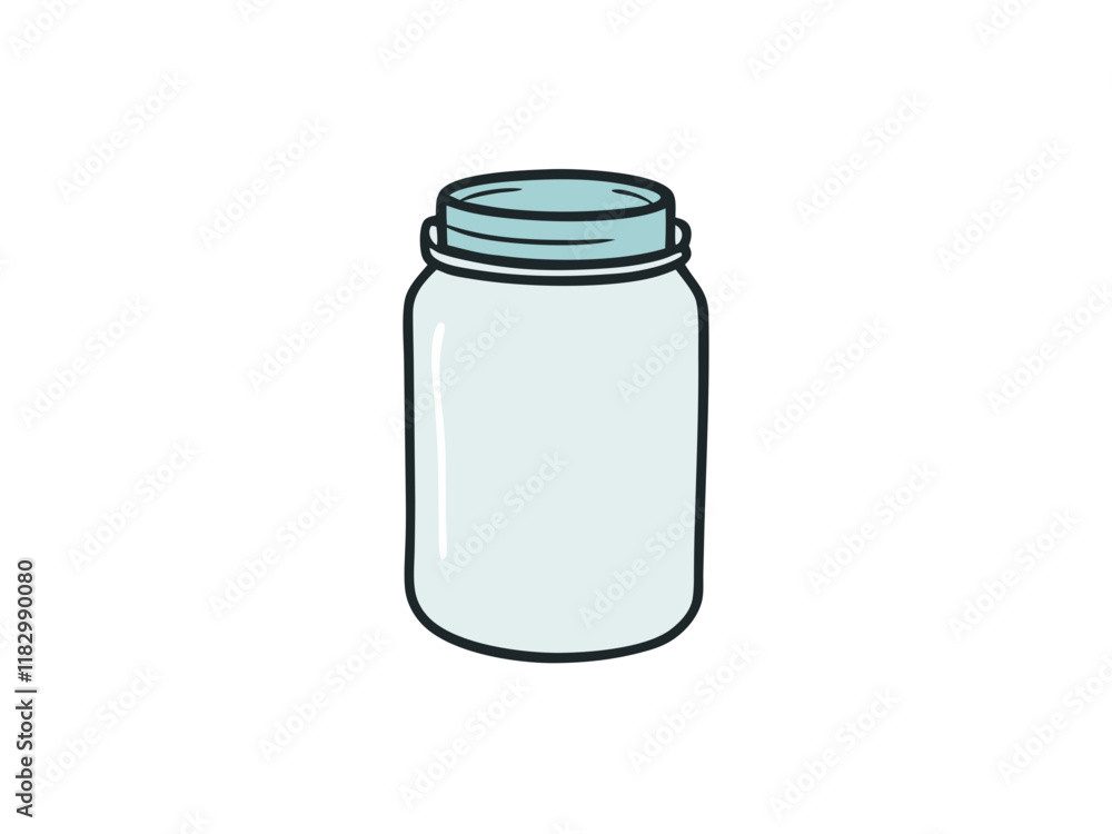 Glass Mason Jar with Lid, Empty Container, Storage Jar Glass Mason Jar with Lid, Empty Container, Storage Jar