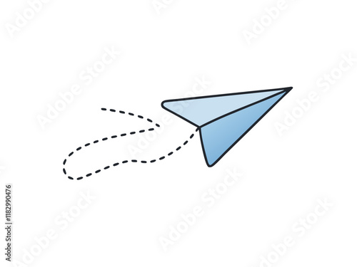 Paper Airplane Flight Path Sending Messages, Travel, Journey
