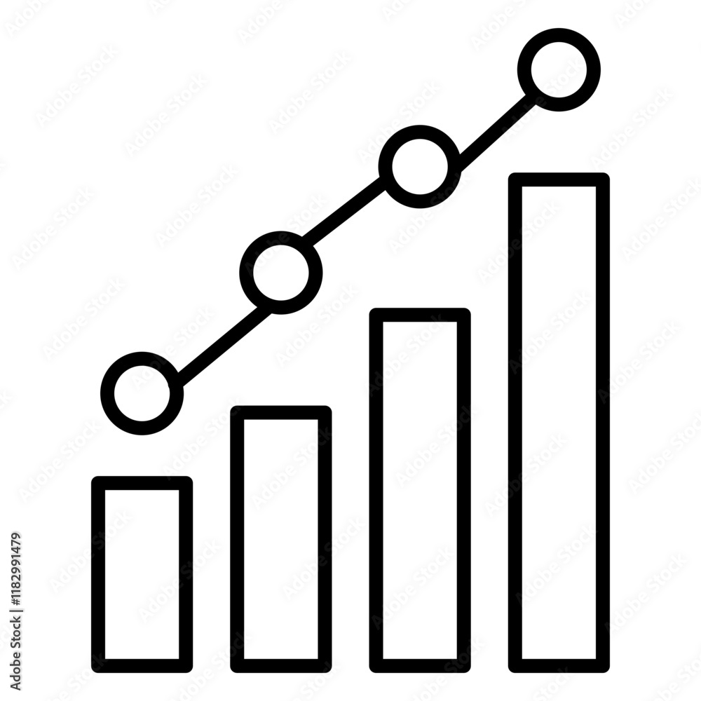Modern analytic lineal icon depicting data visualization elements like charts and graphs. Ideal for dashboards, reports, or business tools, representing analysis, performance, and insights. Modern analytic lineal icon depicting data visualization elements like charts and graphs. Ideal for dashboards, reports, or business tools, representing analysis, performance, and insights.