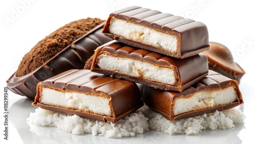 Indulge in creamy coconut milk chocolate: a delightful sweet treat.