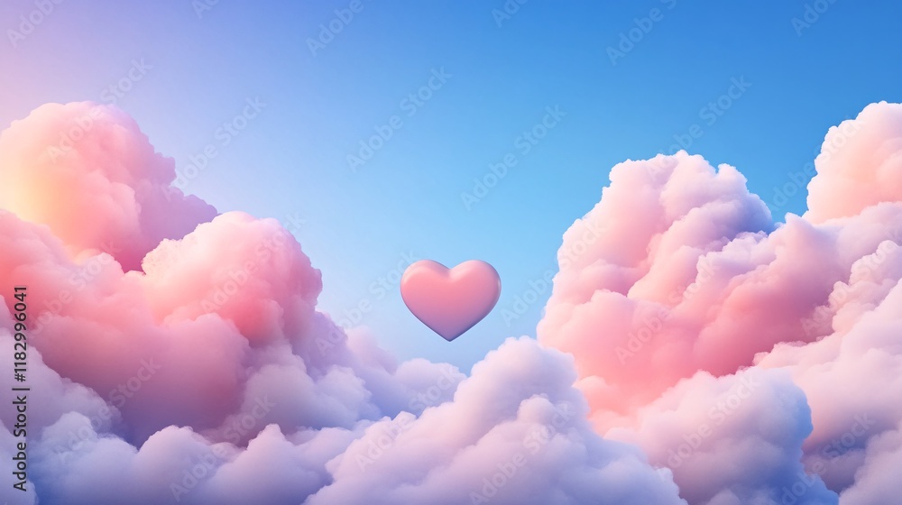 Fototapeta premium Heart cloud