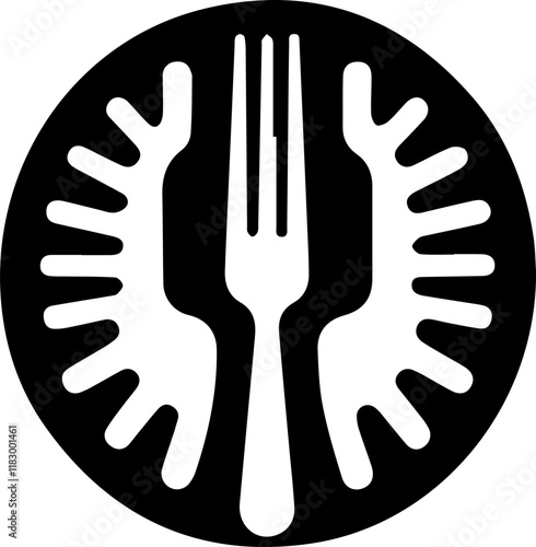 hand holding a fork