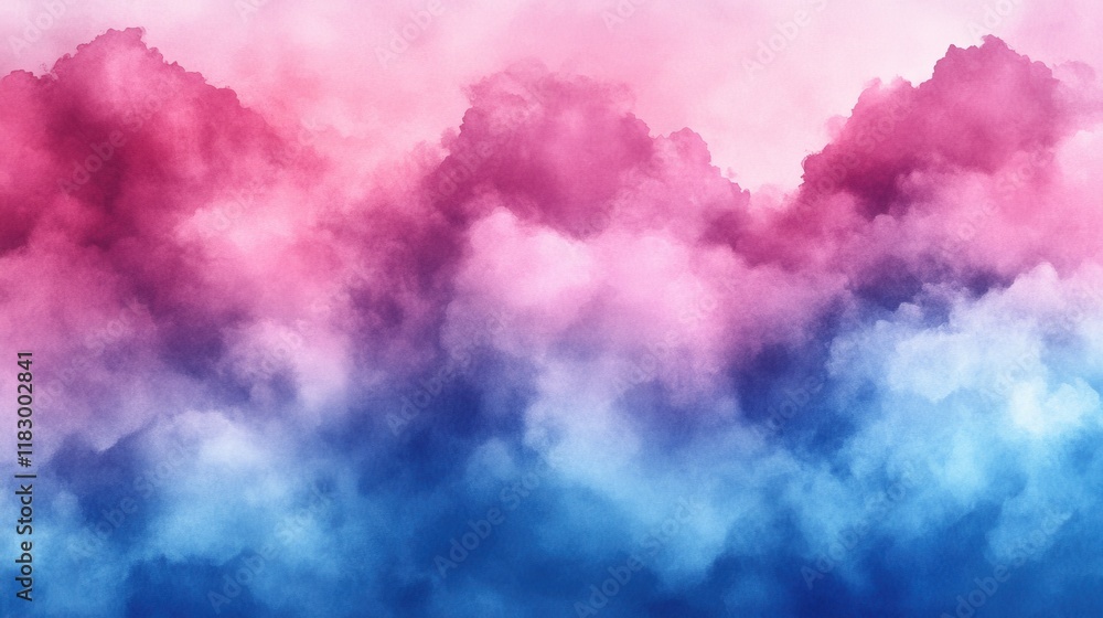 Obraz premium A vibrant blend of pink and blue clouds creating a dreamy atmosphere.