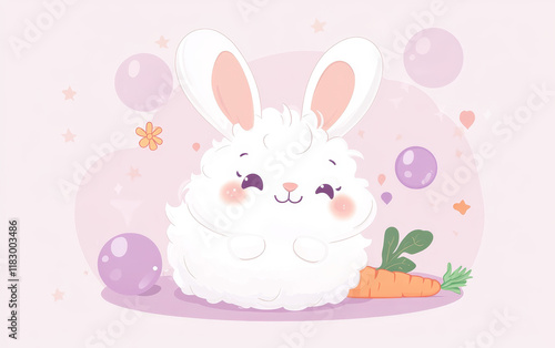 easter bunny with easter eggs