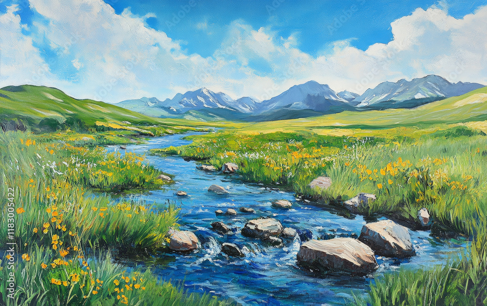 Fototapeta premium landscape of the river