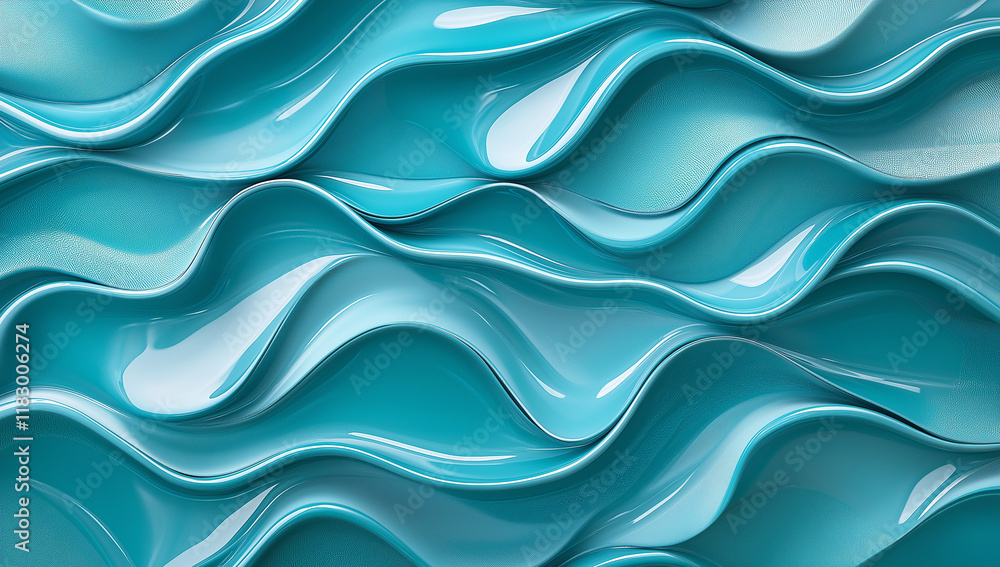 A digitally rendered image showcasing flowing, teal liquid forming elegant, undulating waves. The smooth surface reflects light, creating a glossy, abstract design. A digitally rendered image showcasing flowing, teal liquid forming elegant, undulating waves. The smooth surface reflects light, creating a glossy, abstract design.