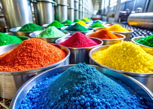 High-Quality Stock Photo: Chemical Fertilizer Production - Raw Materials & Mixing Process photo