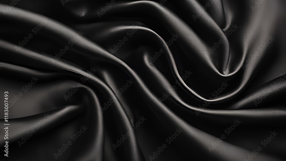 Fototapeta premium A sophisticated black fabric surface that offers generous space for written content