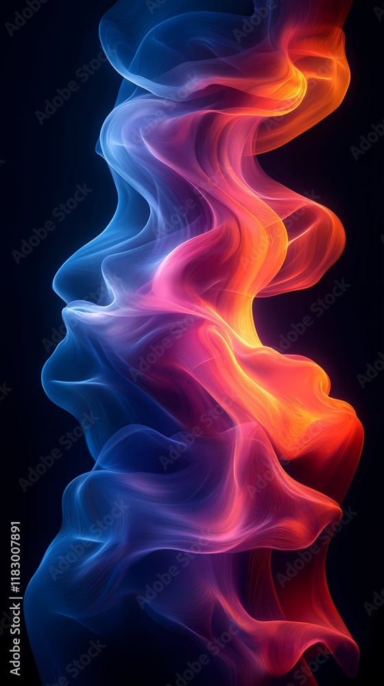 Digital technology red and blue flowing lines poster background Digital technology red and blue flowing lines poster background