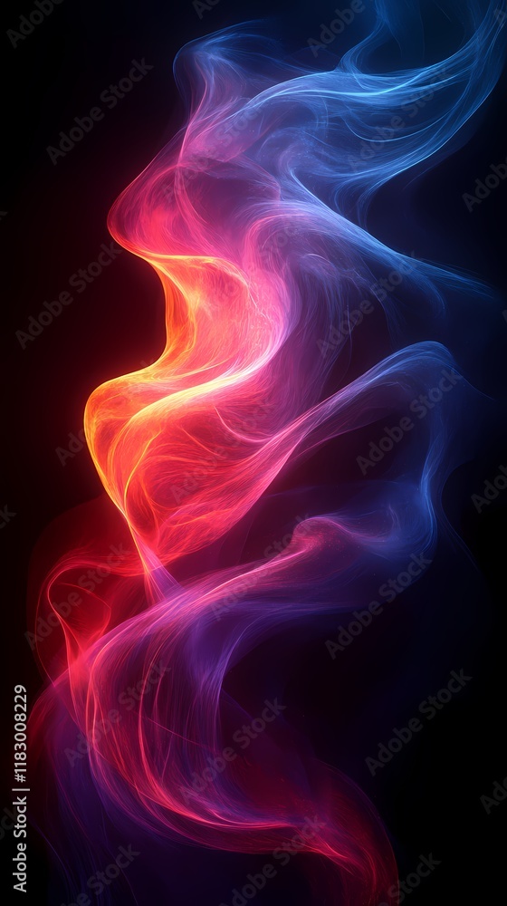 Digital technology red and blue flowing lines poster background Digital technology red and blue flowing lines poster background