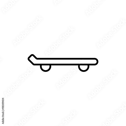 Tabla de skate icono linea