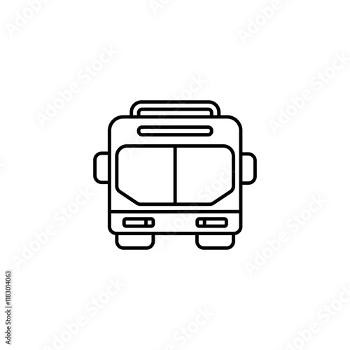 Autobús de frente ícono
