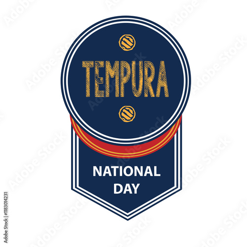 National tempura day information label