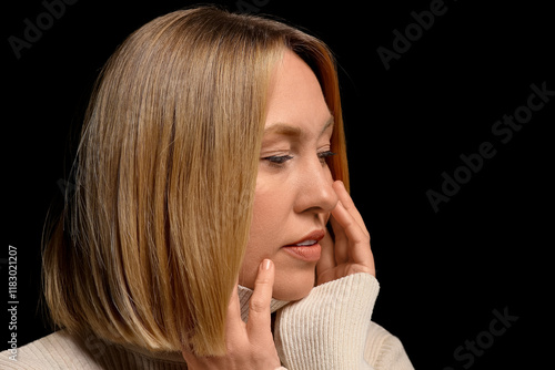 Beautiful young woman with ...