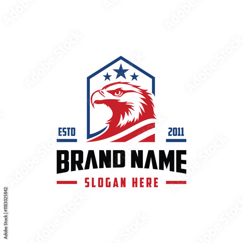 eagle home star logo design element vector template